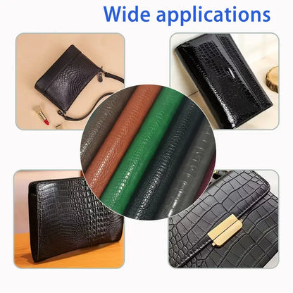 30×135cm Embossed Crocodile Pattern Faux Leather for Decorative Covering Bookbinding Wallet Making Handicrafts DIY Art Projects