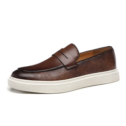 Casual Leather Shoes Men Summer Breathable British Style Loafers Men's New Business Men's Casual Designer Shoes Big Size 38-46