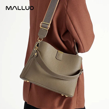 Women's Natural Cow Real Leather Bag Ladies Casual Commuter Shoulder Bags Female Fashion Luxury Retro Crossbody Cowhide Handbag