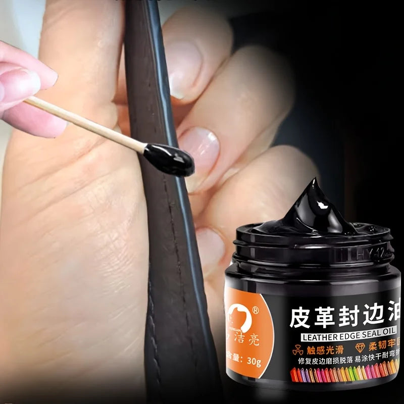 30g Leather Edge Oil Kit- Repair Wear, Peel, and Color Loss - Suitable for Bags, Shoes, Jackets, Sofas, and All Leather Products