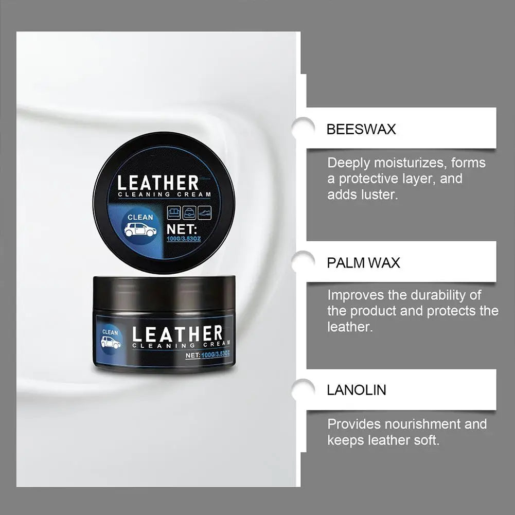 Car Leather Care Cream Car Interior Seat Leather Protection Renovation Glossy Care Cream ﻿