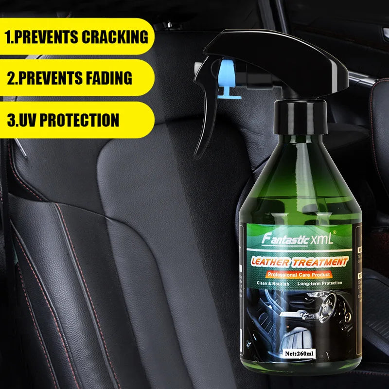 Fantastic Xml Leather Treatment Cleaner Spray Cars Plastic Restore Polish Auto Interior Coating Protection 260ml Liquid