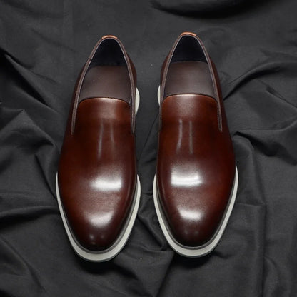 Classic Genuine Leather Men's Loafer Sneaker Shoes Good Quality Luxury Handmade Social Casual Business Original Dress Shoes Man