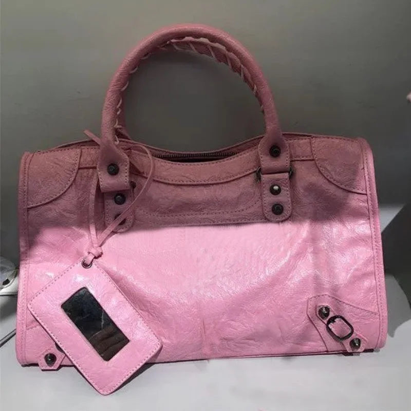 Handbags For Women 2026 New High Capacity Shoulder Bags Motorcycle Lady Travel Bag Luxury Brand Hobos Bags Cross-body Handbags