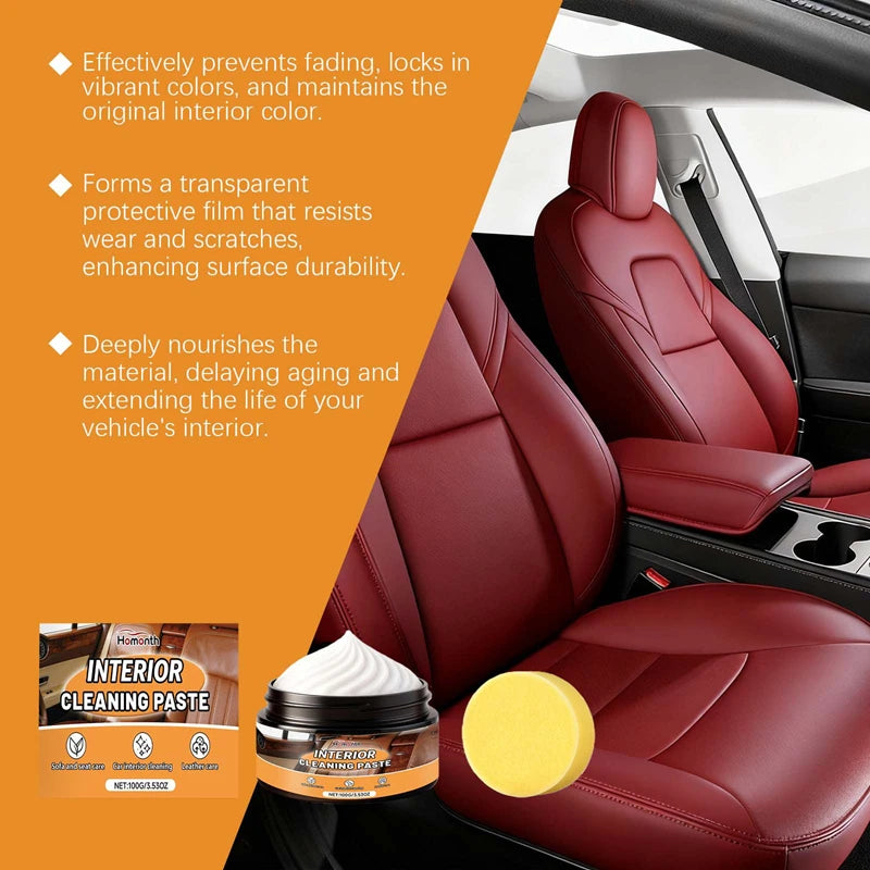Multifunctional Leather Care Maintenance Oil Cleaning Cream for Car Interior Leather Seat Sofa Bag Shoes Jacket Care Polishing/v