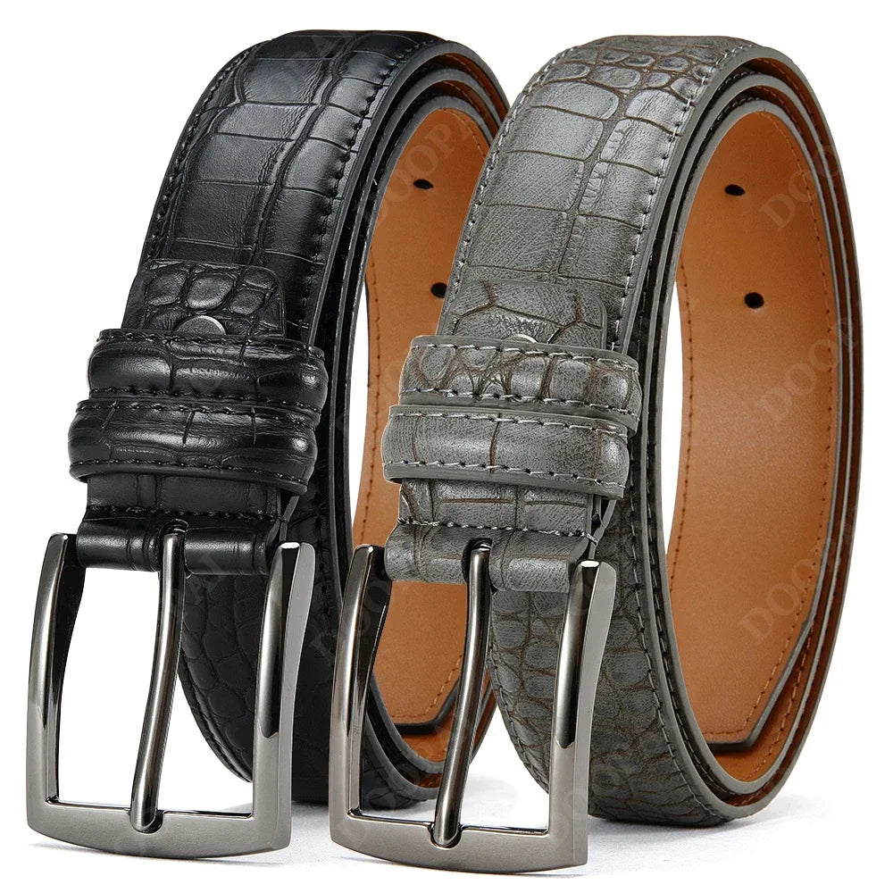 Famous Brand Business Belt Men Top Quality PU Luxury Leather Waist Strap Black Male Automatic Buckle Jeans Belts for Men