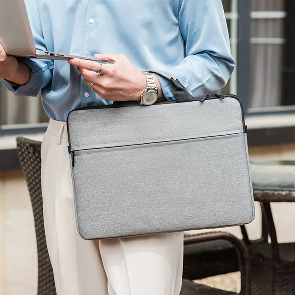 Business Style Laptop Handbag Shockproof Ultra Thin Laptop Sleeve Case Lightweight Large Capacity Tablet Carry Case Business Use