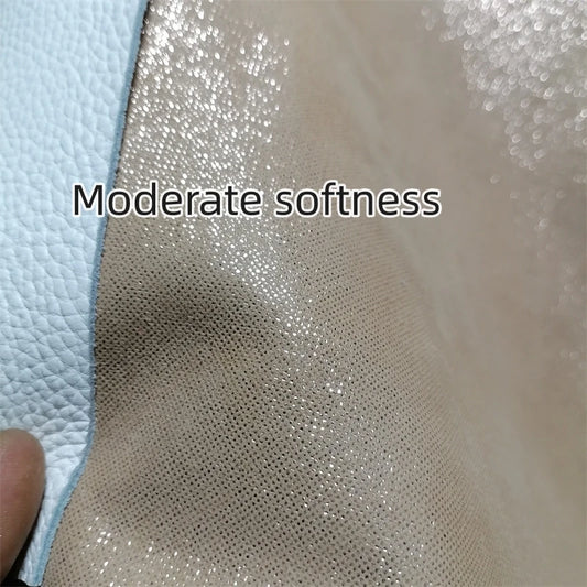 0.6/0.7mm Mesh Pattern Gold-Embossed Sheepskin. Top-Grain Leather. Genuine Leather Fabric. DIY For Bags By Hand. Whole Sheepskin