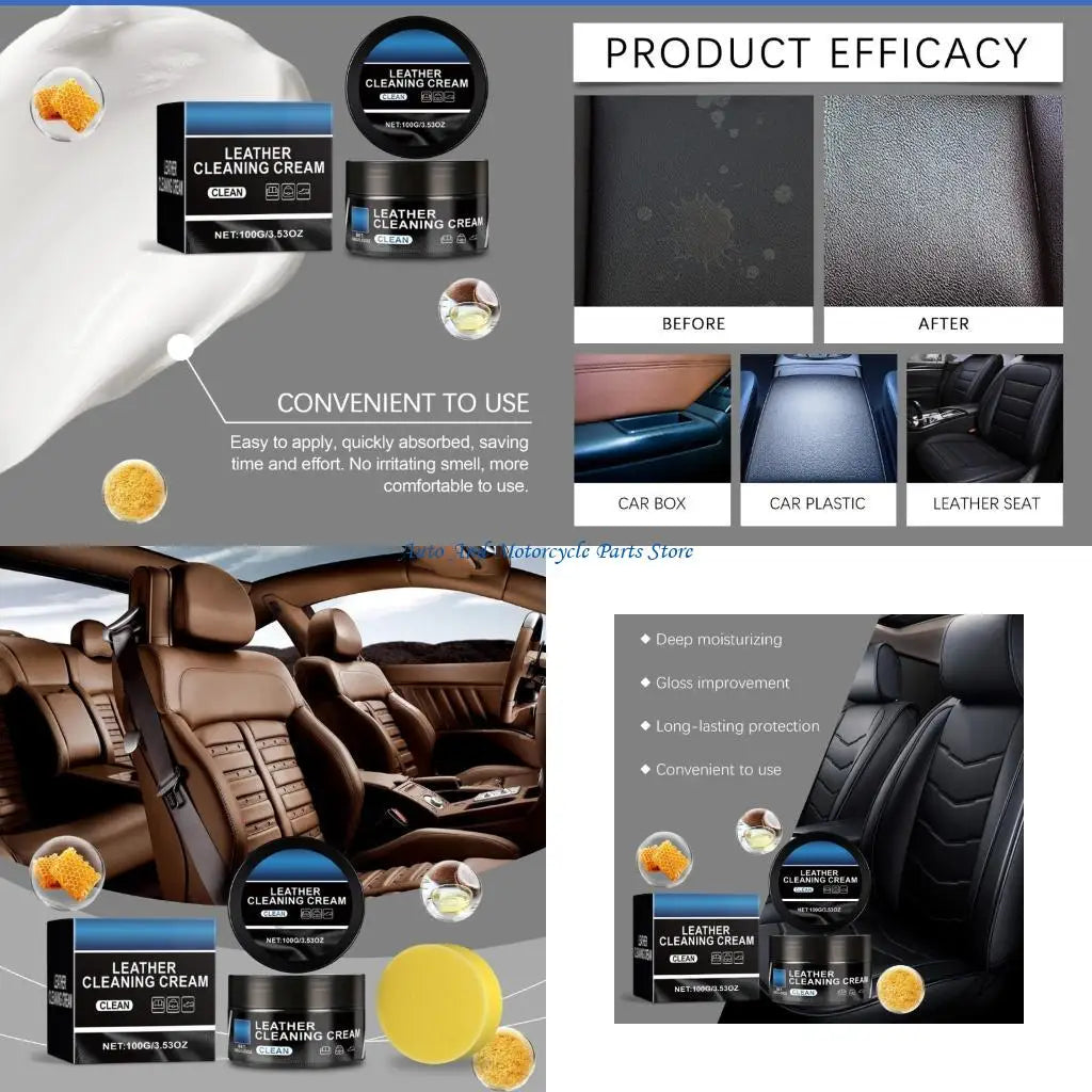 P9FD Natural Ingredients Leather Care Cream Leather Cleaning Cream for Auto Interiors