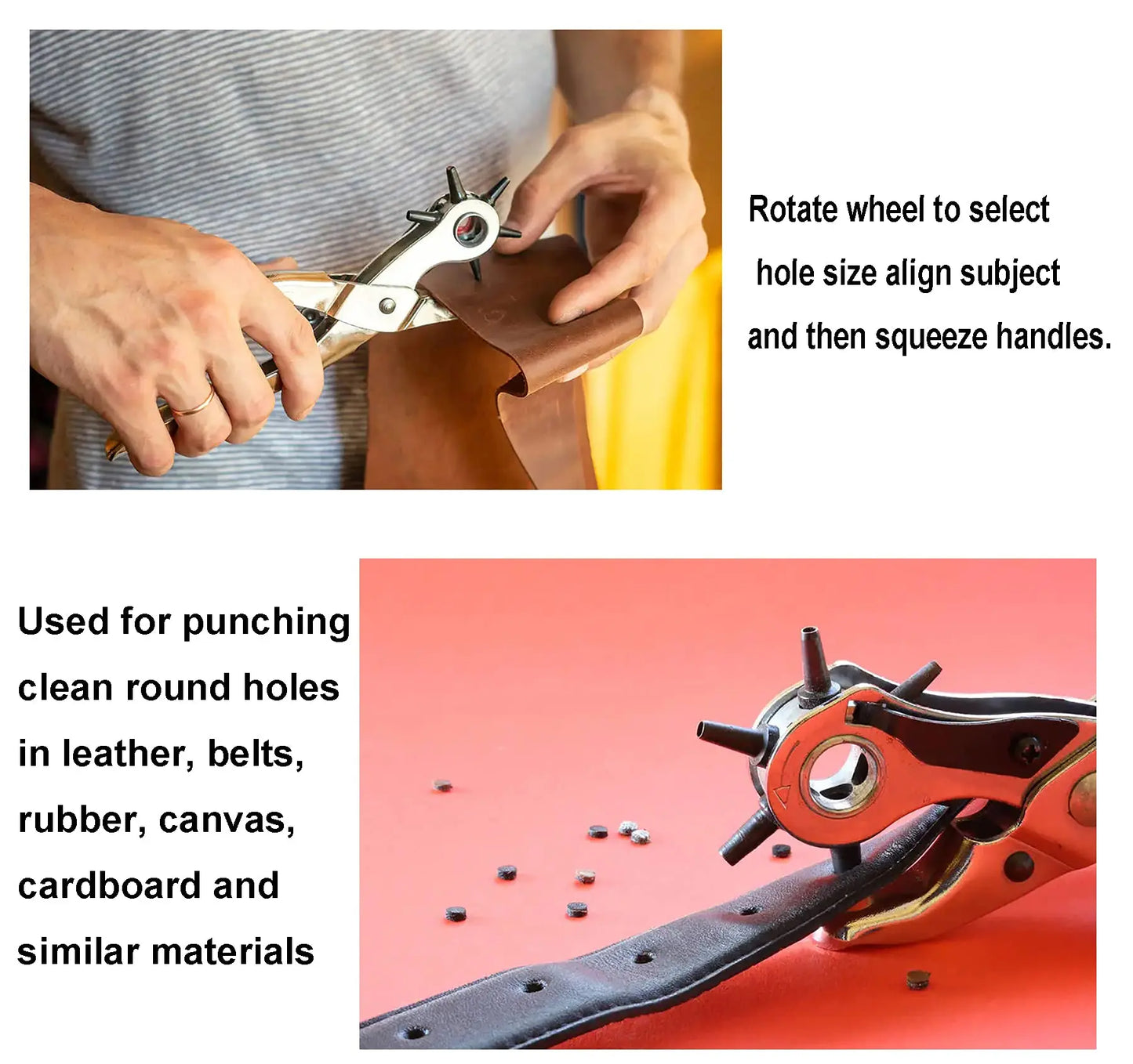 Leather Hole Punch Leather Tools Multifunctional Ordinary Carbon Steel Belt Puncher Punching Tool Belt Hole Puncher Crafts Tool