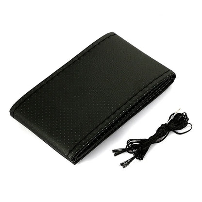 Car Steering Wheel Braid Cover Needles And Thread Artificial Leather Car Covers Suite 5 Color DIY Texture Soft Auto Accessories