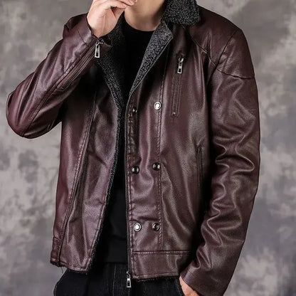Leather Jacket for Men Slim Fit Thin New In Man Suits and Blazers Trendy 2025 Elegant High Quality Coats Fashionable Menswear