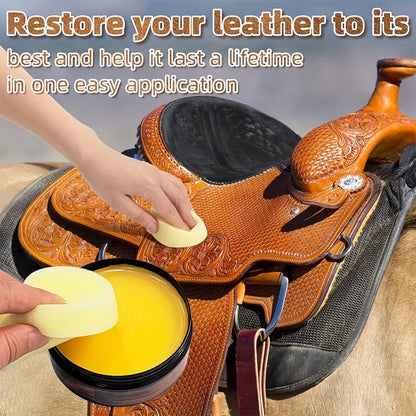 Leather Saddle Care Treatment Oil-Softens,Protects and Restores Leather Conditioner Luster for Saddles,Shoes,Bags,Jackets & Sofa