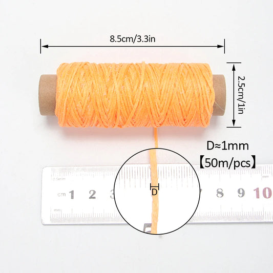 1pcs Leather Waxed Thread, Durable Leather Sewing Thread For Hand Stitching Leather Craft DIY, Leather Shoe Repairing Thread