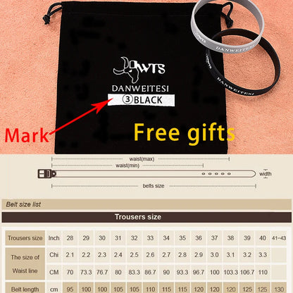 2026 New  cow genuine leather men's belt cowhide strap for male automatic buckle belts for men black buckle belts