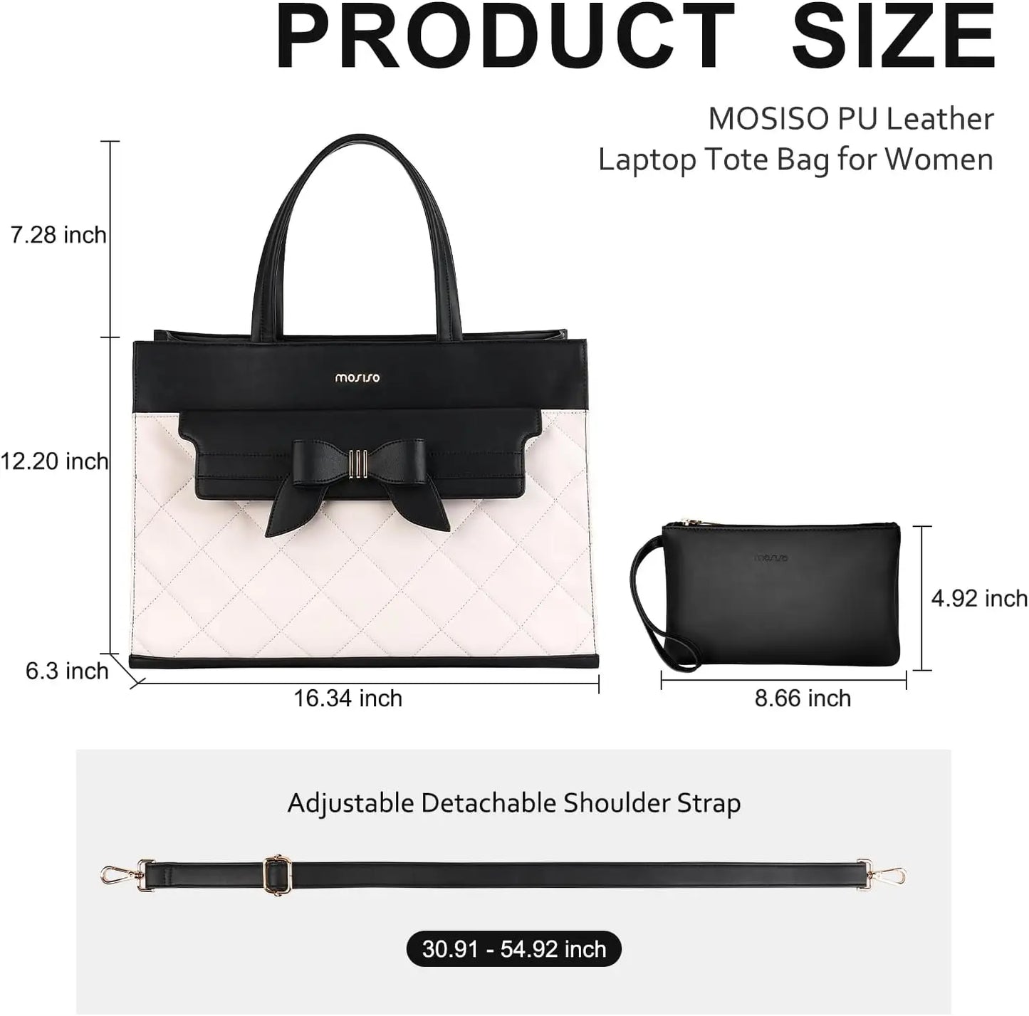 Laptop Bag Women Handbag Cross body Shoulder PU Leather Tote Bag Fashion Office Business Computer Briefcase for MacBook HP Dell