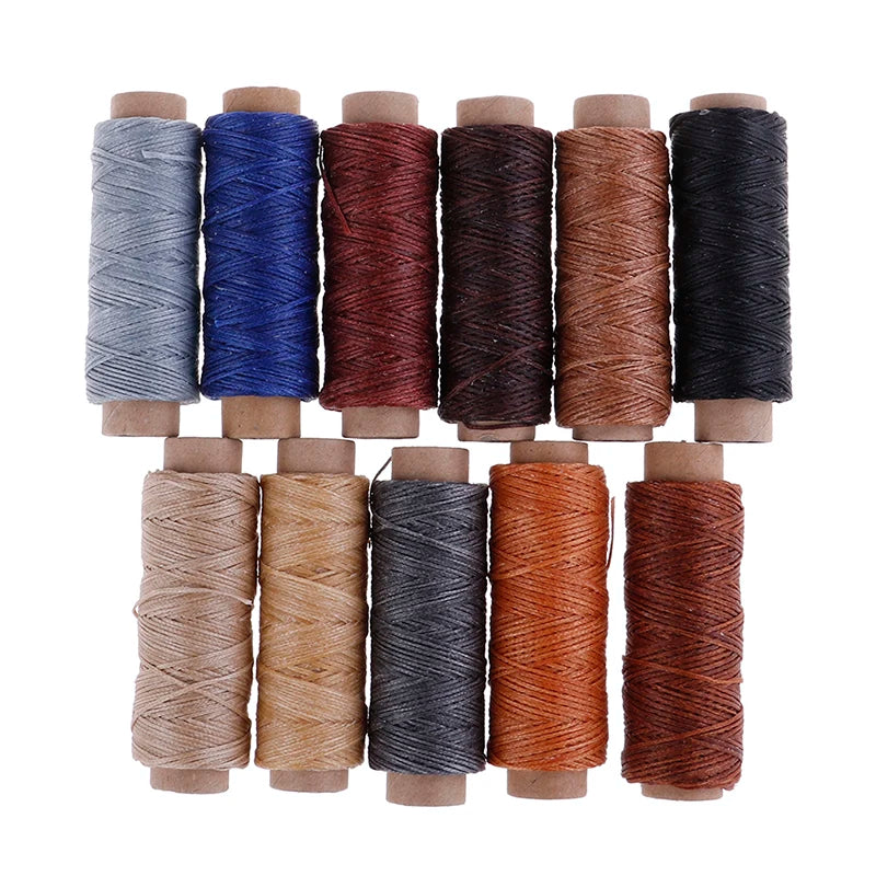 High Quality Durable 240 Meters 1mm 150D Leather Waxed Thread Cord for DIY Handicraft Tool Hand Stitching Thread