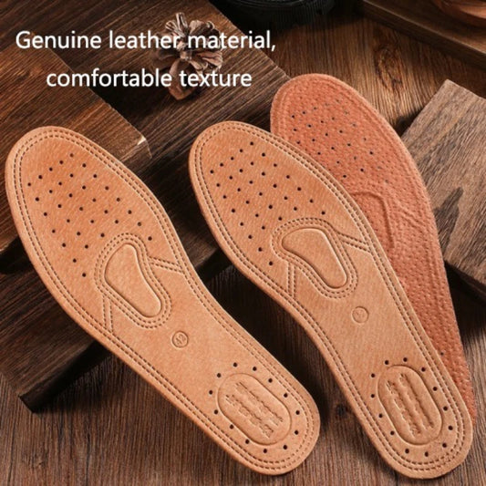 Leather Insoles for Men and Women Breathable Suitable for Summer Absorb Sweat Comfortable Thick Cowhide Sports Shoes