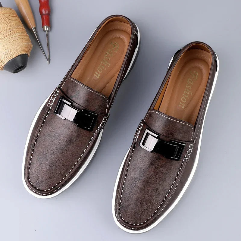Summer Brand British Style Leather Mens Casual Shoes Designer Loafers Business Driving Shoes Formal Mocassin Men Walking Shoes