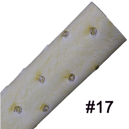 Plain Solid Ostrich Textured Embossed Faux Leather Fabric For Handbag Bag Decoration Textile Craft DIY CN461
