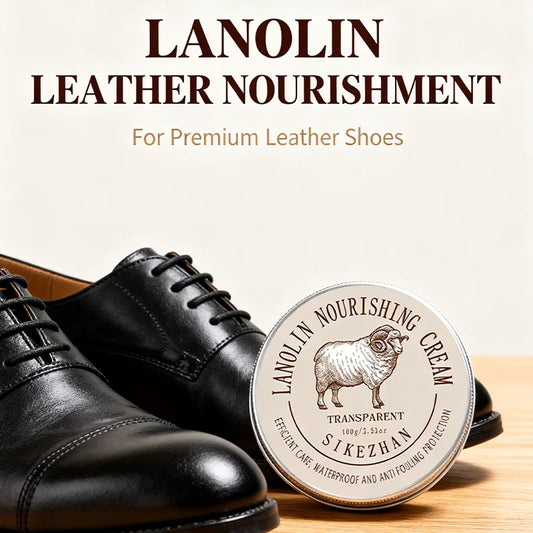 Professional Lanolin Leather Shoe Cream,Shoe Conditioner Balsam for Waterproof&Shining,Leather Care Wax for Shoes,Boots,Bags