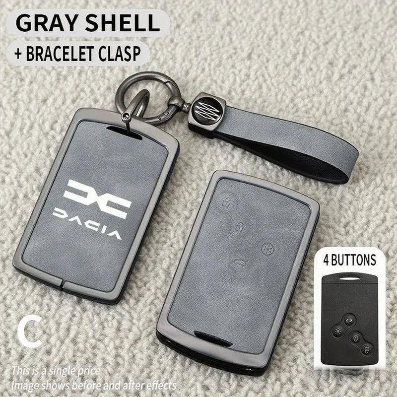 Leather Car Key Case Cover Protective Shell Gifts Accessories For Dacia Logan Sandero Stepway Duster Lodgy Spring Jogger Bigster