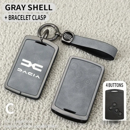Leather Car Key Case Cover Protective Shell Gifts Accessories For Dacia Logan Sandero Stepway Duster Lodgy Spring Jogger Bigster