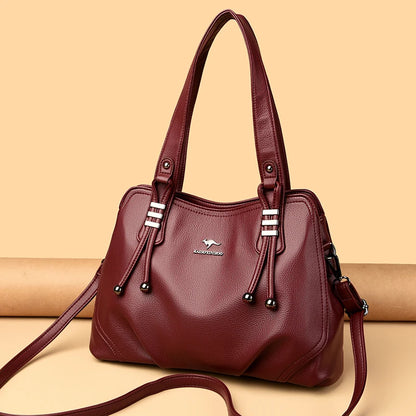 Genuine Soft Leather Handbags for Women Vintage Shoulder Tote Bag Luxury Designer Ladies Large Capacity Purse Bags Sac A Main