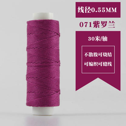 0.55mm Leather Waxed Sewing Thread For Hand Stitching Leather Cord DIY Bracelet Jewelry Making Round Waxed Line