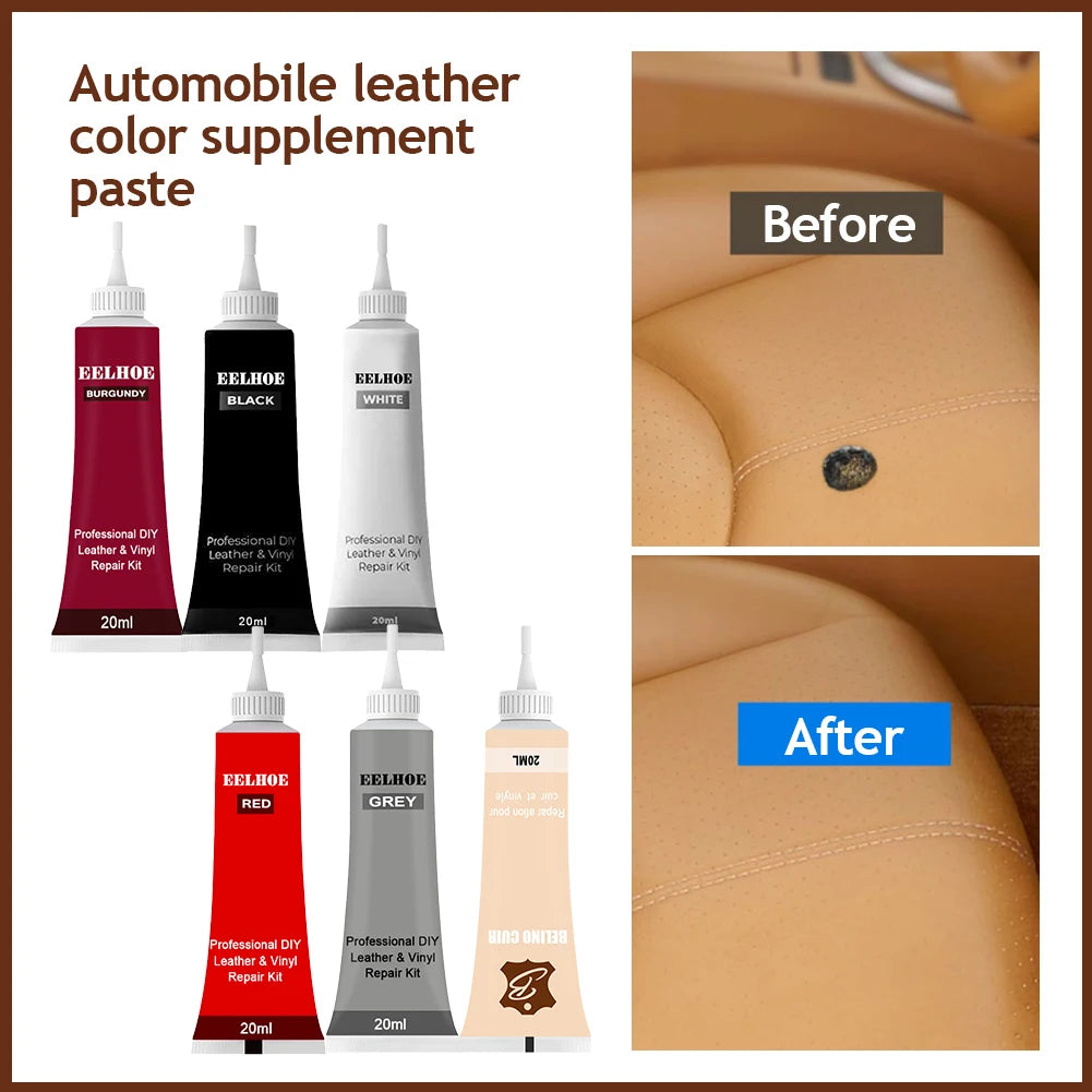 20ml Natural Leather Filler Repair Compound Auto Leather Restoring Paste Paintable Restoration Cream For Tears Crack Burns Holes