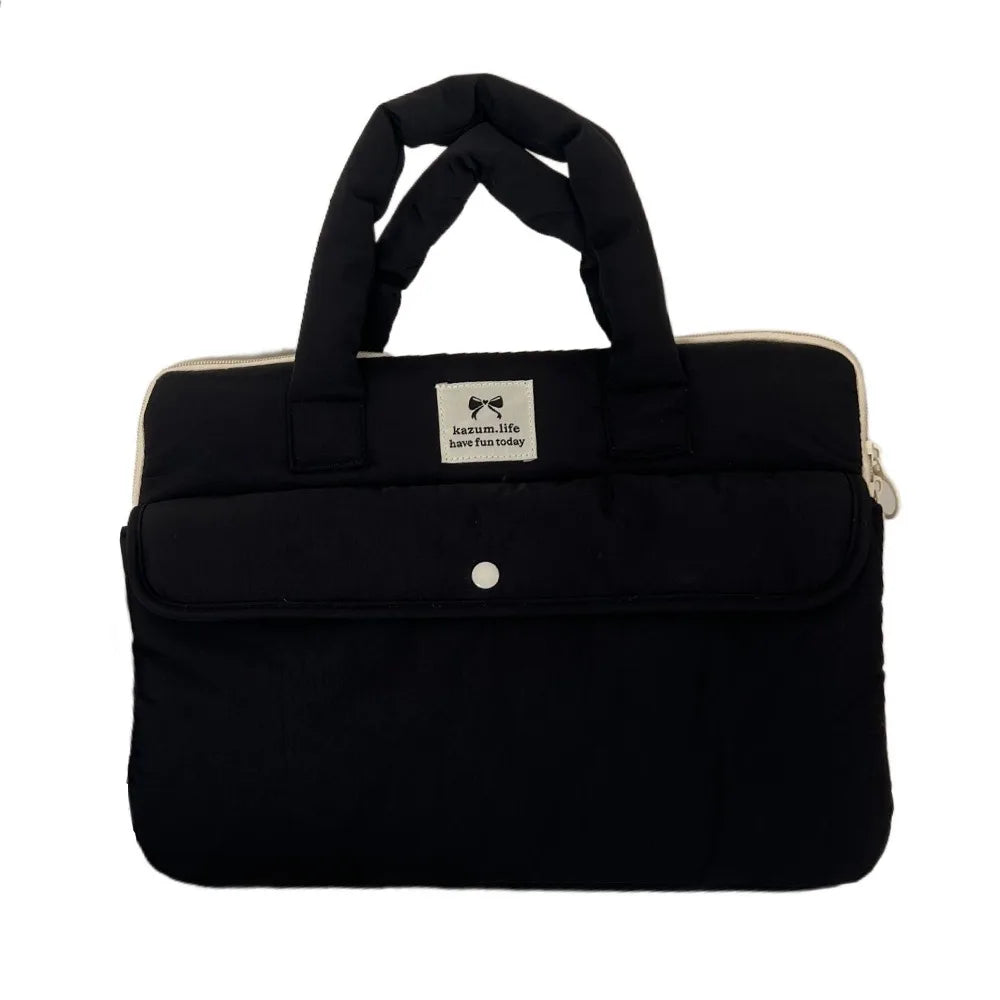 Travel Bag 15.6inch Portable Laptop Bags with Handle Lightweight Laptop Case Dual Zipper Cartoon Notebook Sleeve Women's Bag