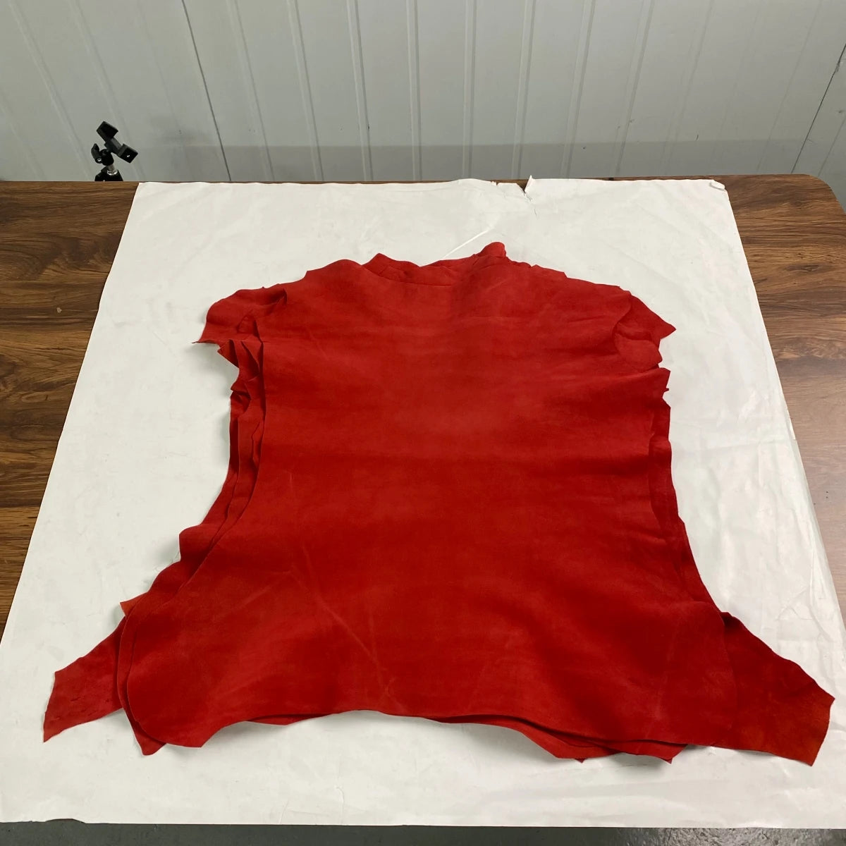 1pc High-Quality Soft Red Lamb Suede Top-Grain Sheepskin Leather, About 0.9mm Thick, Suitable for DIY Crafts, Wallets, Bags, Car
