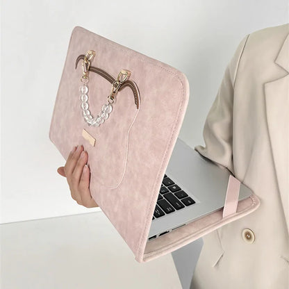XMESSUN New Trendy PU Leather Laptop Case for Women,Fashion Designer The Computer Bag Is Suitable For 13, 14, 15 and 16 Inches