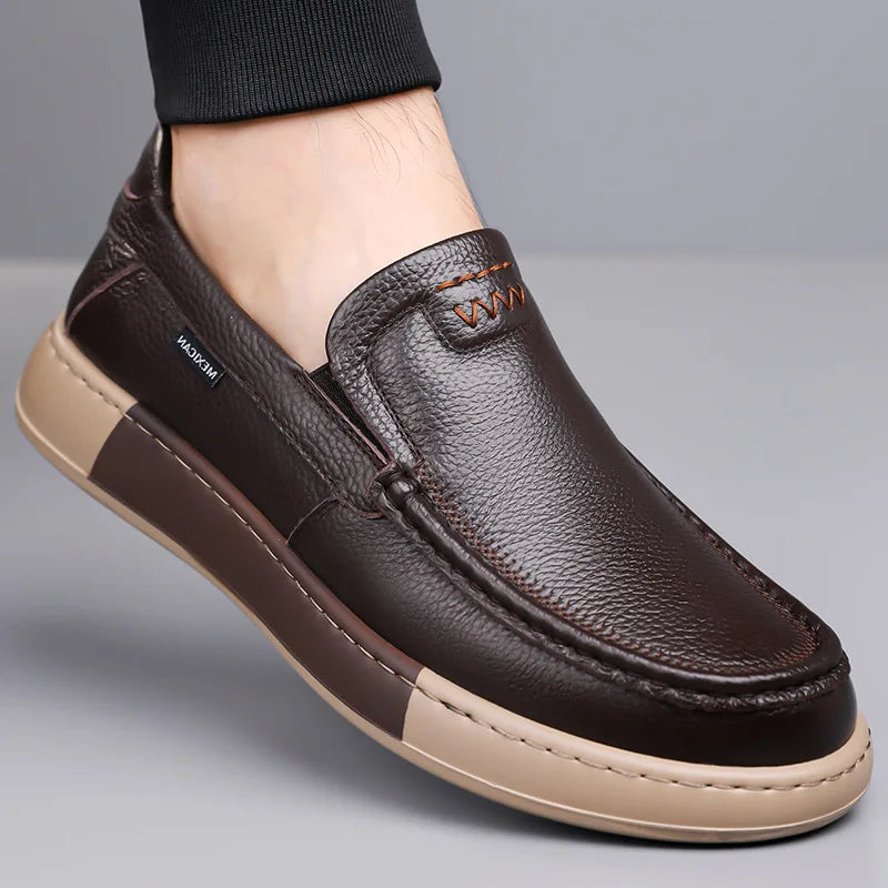 Classic Men's Business Loafers Thick-Soled Comfortable Driving Shoe High-Quality Lightweight And Anti-Slip Walking Shoe