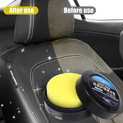 260g Car Leather Care Refurbishing Paste Auto Interior Stain Remover Cleaner Leather Polishing Maintenance Tool Car Accessories