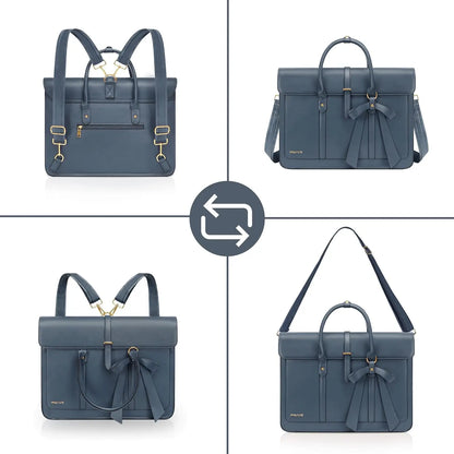 Laptop Bag 13 14 15 16 inch for MacBook Air Pro M4 M3 M2 HP Notebook PU Leather Backpack Messenger Bag Handbag Women Briefcase