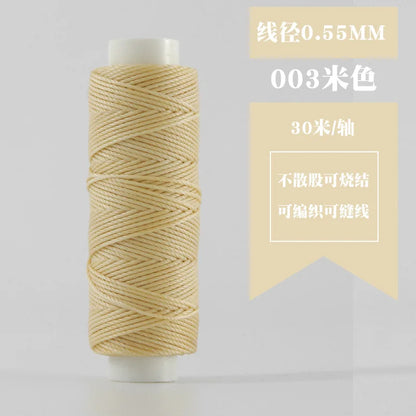 0.55mm Leather Waxed Sewing Thread For Hand Stitching Leather Cord DIY Bracelet Jewelry Making Round Waxed Line