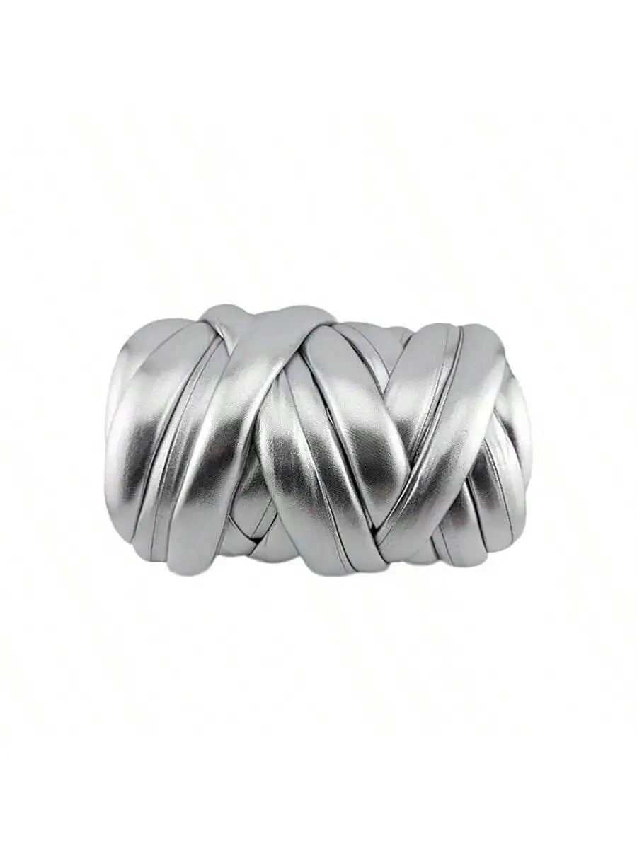 500g Thick Super Bulky Chunky Imitation Metal Leather Yarn for DIY Knitting Crocheting Thread Yarn for Handmade Bags Shoes Craft