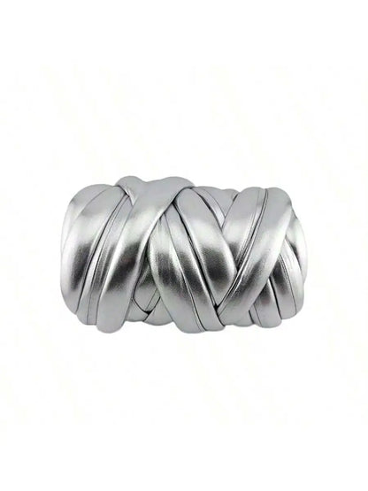 500g Thick Super Bulky Chunky Imitation Metal Leather Yarn for DIY Knitting Crocheting Thread Yarn for Handmade Bags Shoes Craft