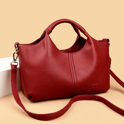Authentic Leather Tote Bag Luxury Large Capacity Women's Single Shoulder Diagonal Crossbody Bags Fashion Simple Female Handbag