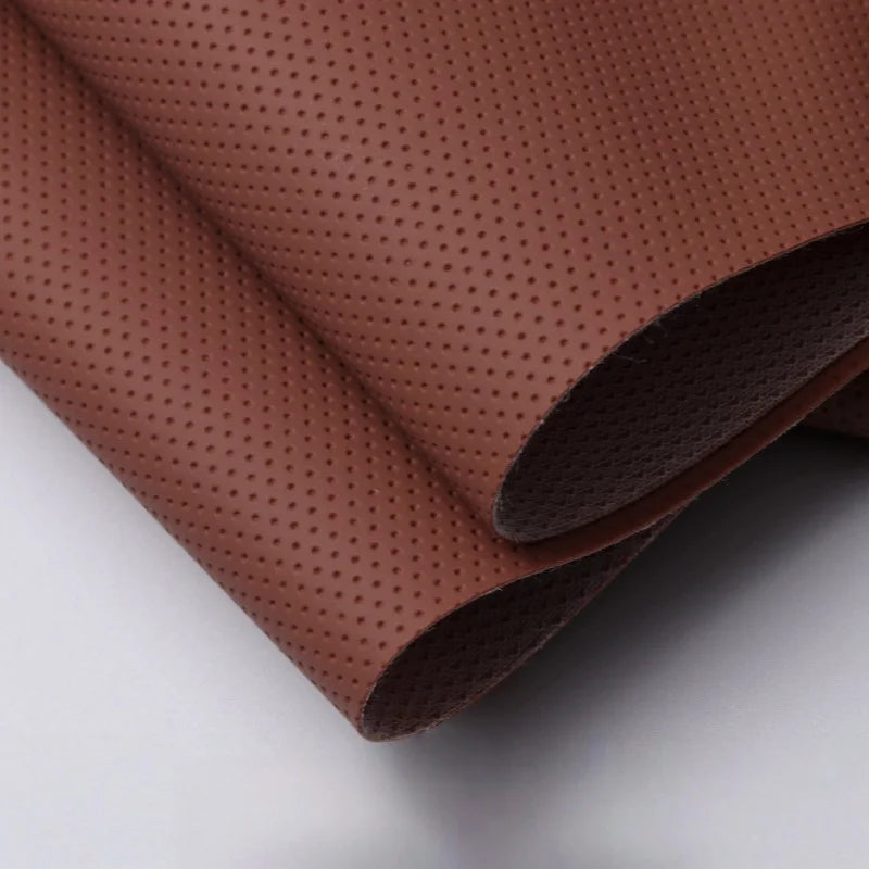 Perforated Leather Fabric Breathable Hole Punch Synthetic Leather Material for Furniture Sofa Car Seat Upholstery DIY Craft