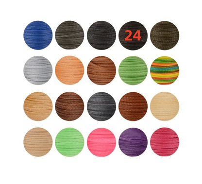 50M 0.8mm Thickness Waxed Thread For Leather Waxed Cord For Diy Handicraft Tool Hand Stitching Thread Flat Waxed Sewing Line