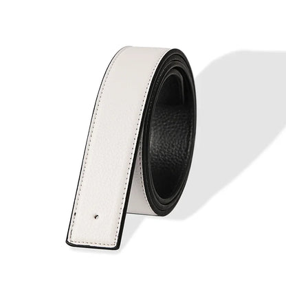 Belts No Buckle Men Women Unisex High Quality Pin Smooth Buckle Male Straps Without Buckle  PU Leather Waistband No Buckle 3.8cm