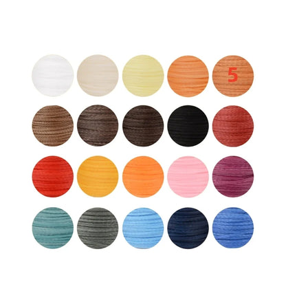 50M 0.8mm Thickness Waxed Thread For Leather Waxed Cord For Diy Handicraft Tool Hand Stitching Thread Flat Waxed Sewing Line