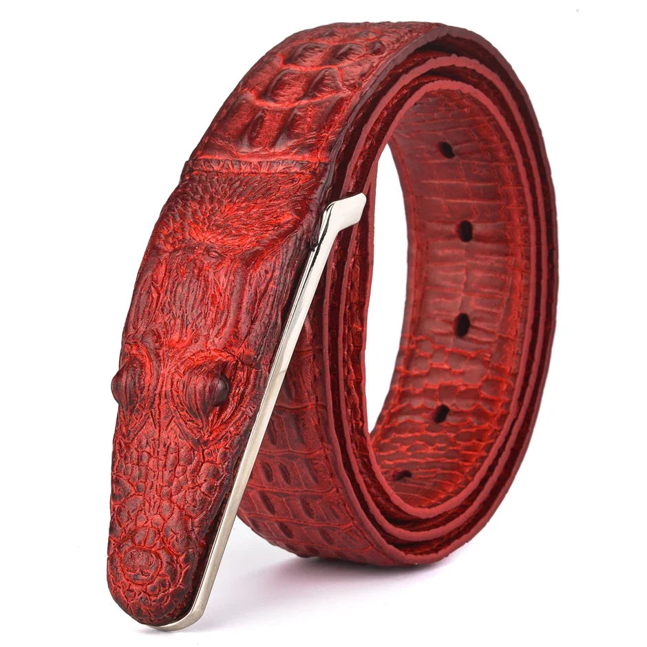 Plyesxale Brand Mens Belts Luxury Leather Designer Belt Men High Quality Ceinture Homme Crocodile Cinturones Hombre 2025 B2