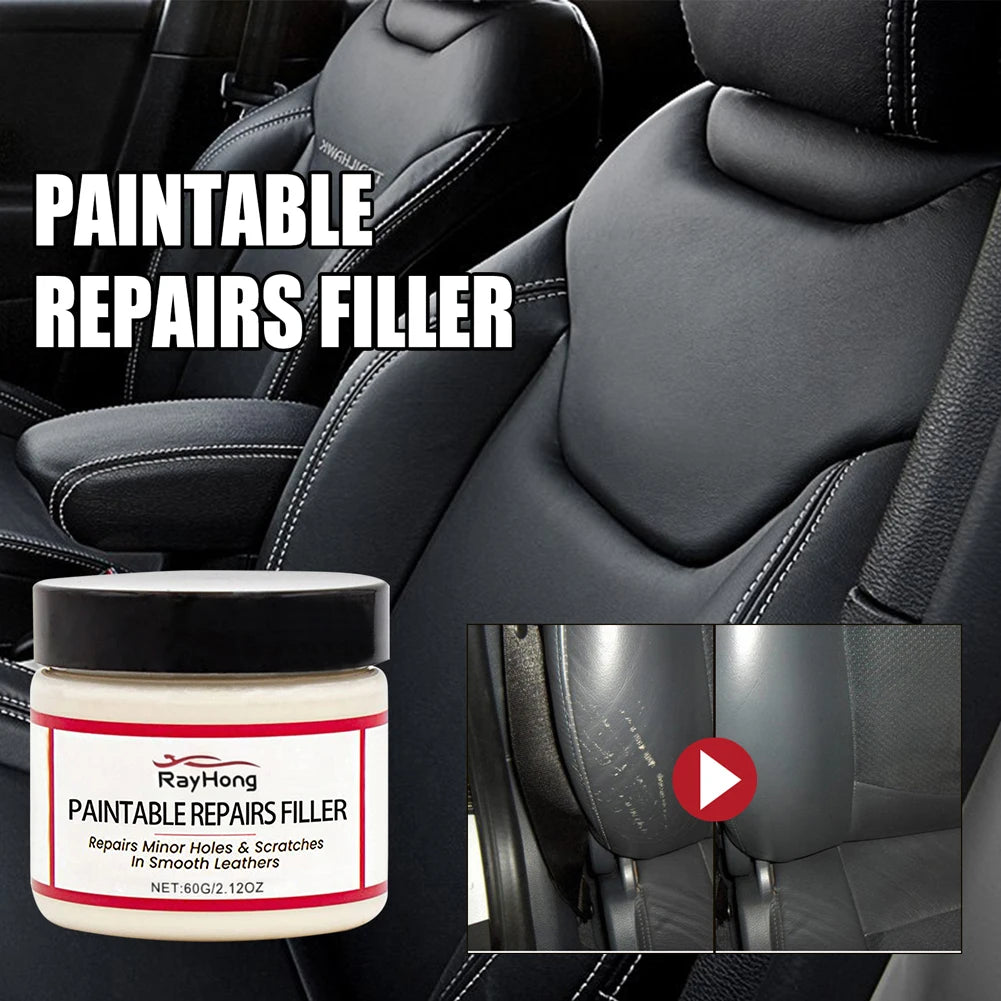 Leather Filler Repair Paste Leather Tears Cracks Scratches Repair Paste for Car Seats Furniture Shoes Refurbishing Hole Filler