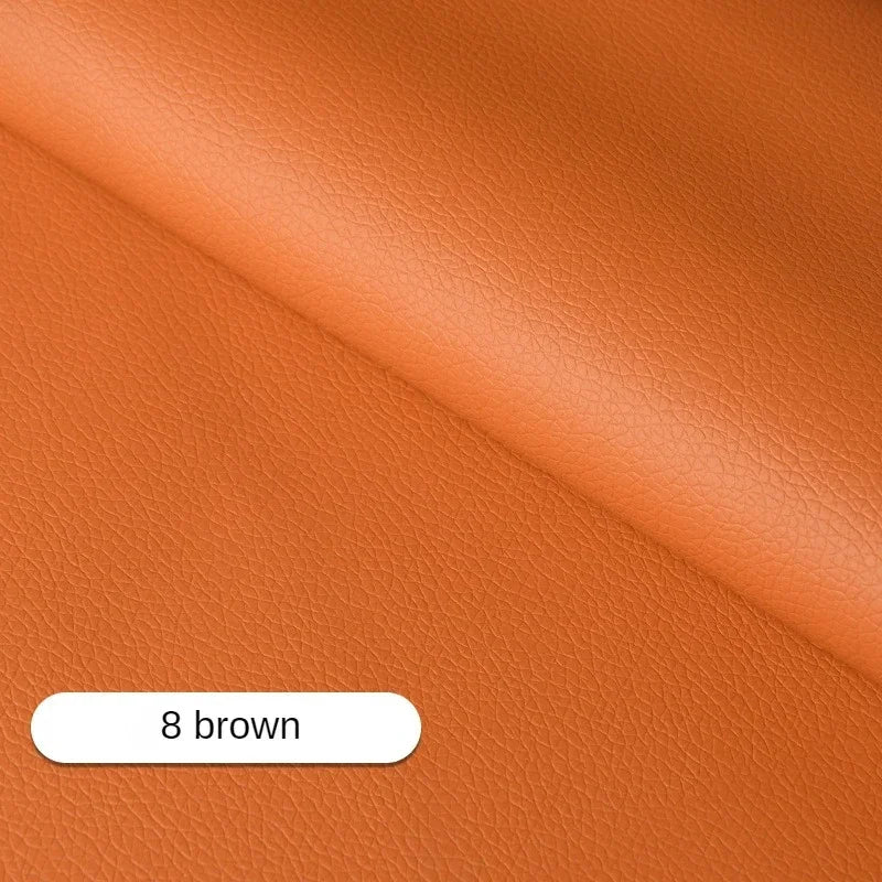 Litchi Pattern Leather Fabric Upholstery Per Meter for Car Interior Bag Chairs Diy Sewing Waterproof Wearable Soft Cloth Plain