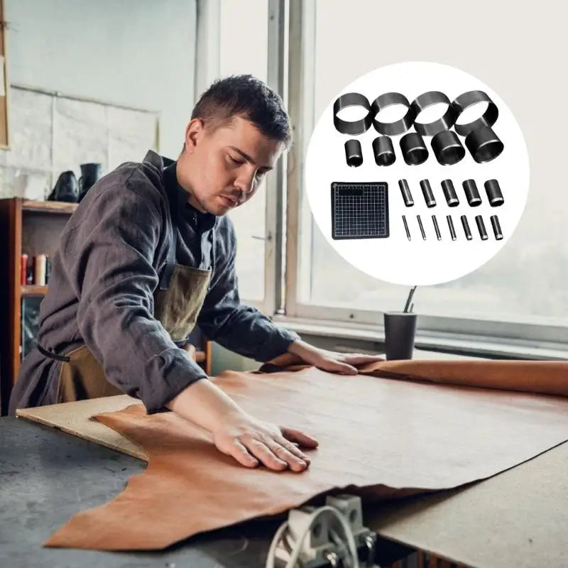 Leather Artistics Tool Collection With Cutting Tool and Ergonomic Designs for Extended Use Comfortable B03E