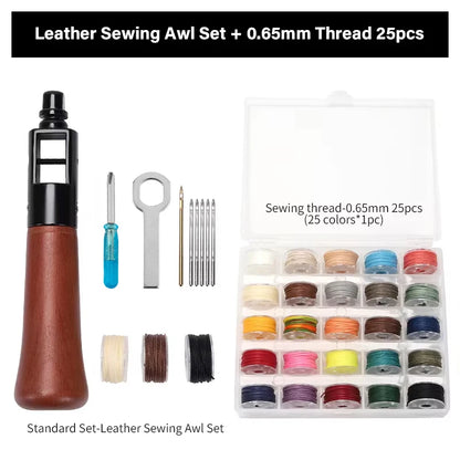 WUTA Leather Sewing Machine Awl Thread Kit Speedy Stitching DIY Leather Craft Tools Hand Stitcher Shoemaker Canvas Repair Tool