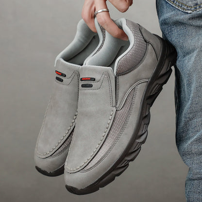 Men Leather Casual Shoes Breathable Loafers Men Sneakers New Male Comfortable Leather Flat Footwear Sneakers Men Shoes